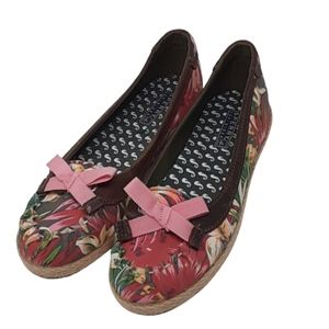 Sperry Top Siders women's brown floral espadrilles, flats, slip on shoes…